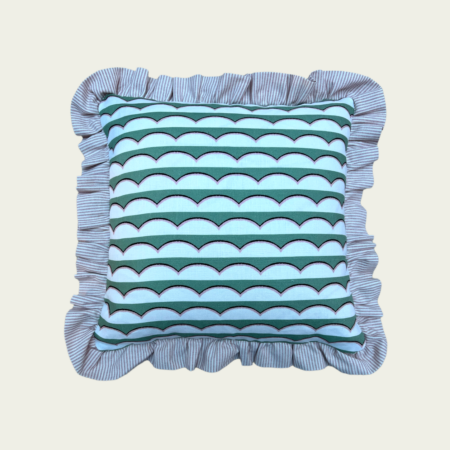 Scallops & Pink Stripe Frill